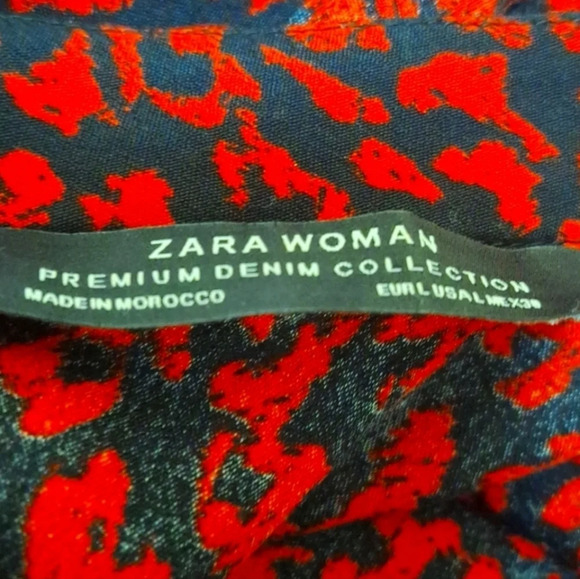 Zara blogger favorite tiered ruffled long sleeve print dress SZ L - Picture 9 of 9